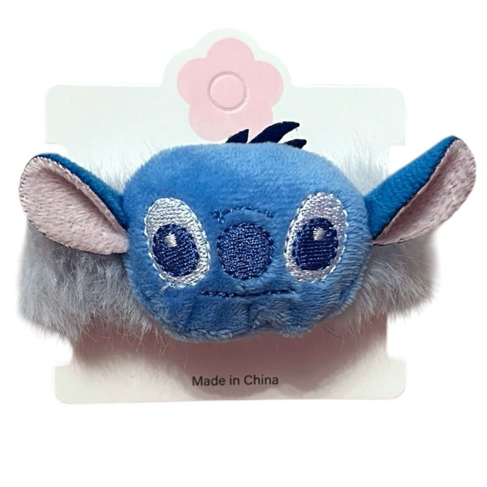 Blue Lilo And Stitch Furry Hair Scrunchie